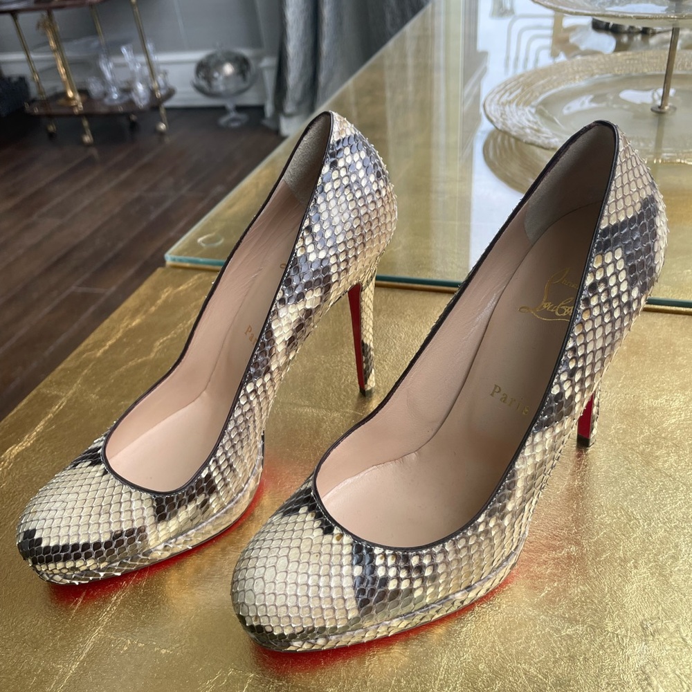 Christian Louboutin Python Pumps